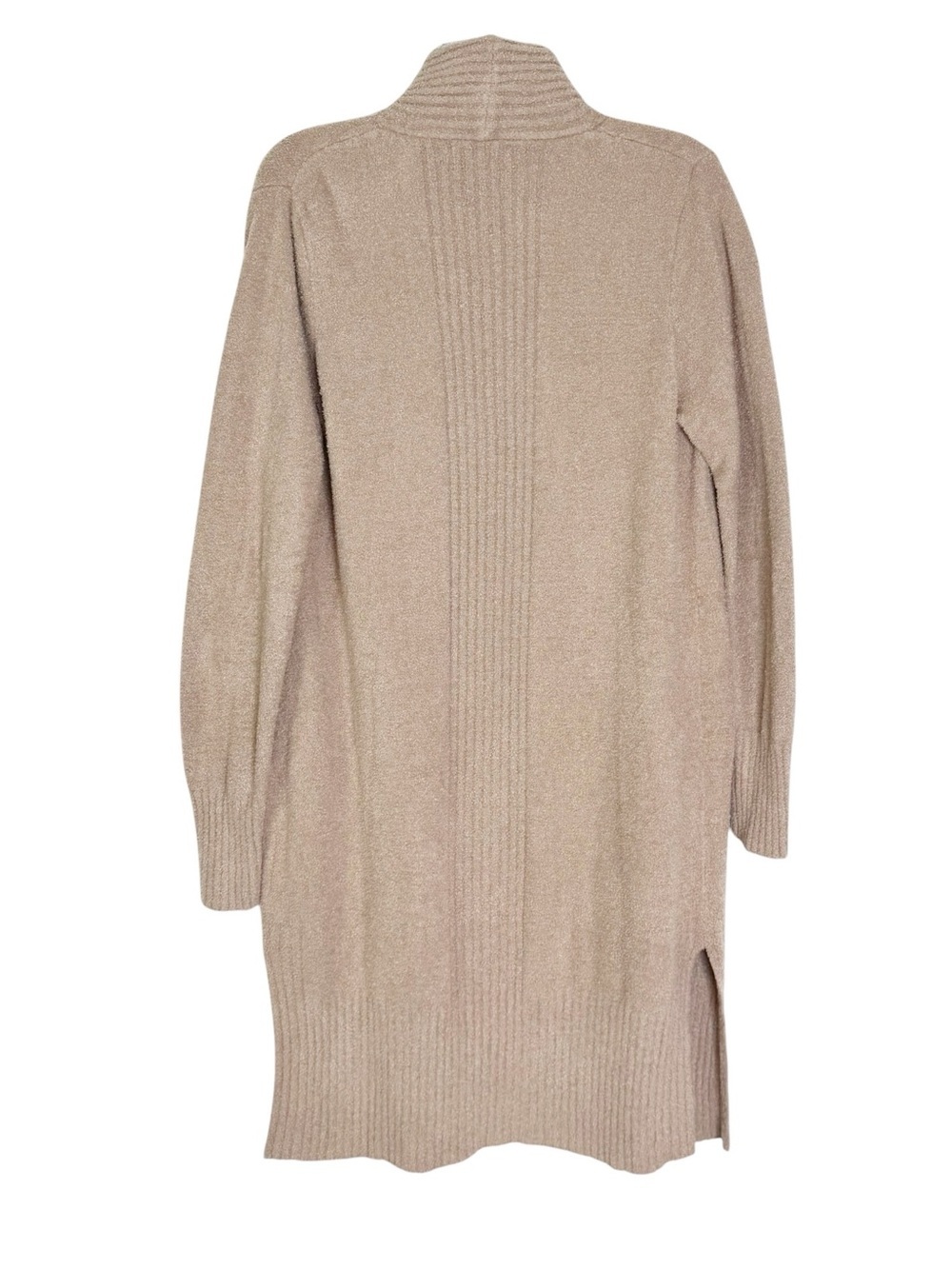 Barefoot Dreams CozyChic Lite Catalina Long Cardigan in Beige Sand Size L - Picture 4 of 10